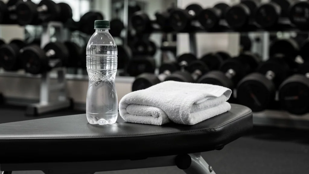 Dụng cụ và khăn tập gym